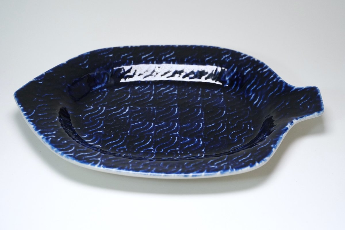 画像8: 北欧ビンテージ食器/ARABIA/アラビア/Gunvor Olin-Gronqvist/フィッシュ/オーヴァル33cm/ブルー (8)