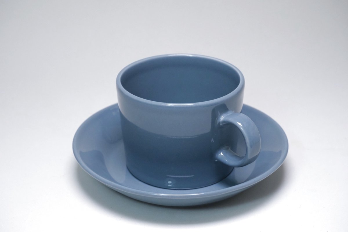 画像2: 北欧ビンテージ食器/ARABIA/アラビア/iittala/イッタラ/Teema/ティーマ/カップ＆ソーサー/オリジナルBOX/２個セット/グレー廃盤色 (2)