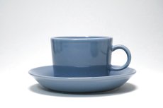 画像1: 北欧ビンテージ食器/ARABIA/アラビア/iittala/イッタラ/Teema/ティーマ/カップ＆ソーサー/オリジナルBOX/２個セット/グレー廃盤色 (1)