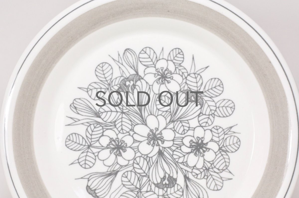 画像2: ARABIA/アラビア/Krokus/クロッカス/グレーリム/17cm/プレート (2)