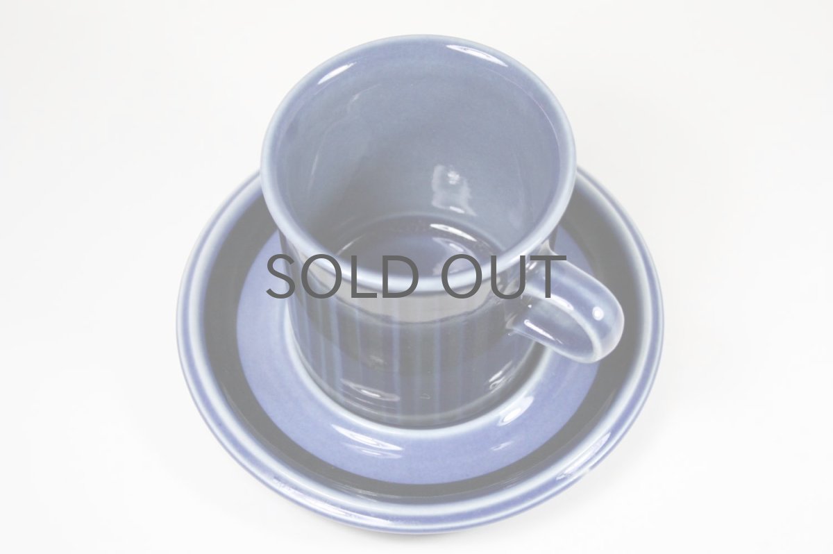 画像4: 北欧ビンテージ食器/ARABIA/アラビア/Gunvor Olin-Gronqvist/Kosmos/コスモス/モーニングカップ&ソーサー/貴重ブルー (4)