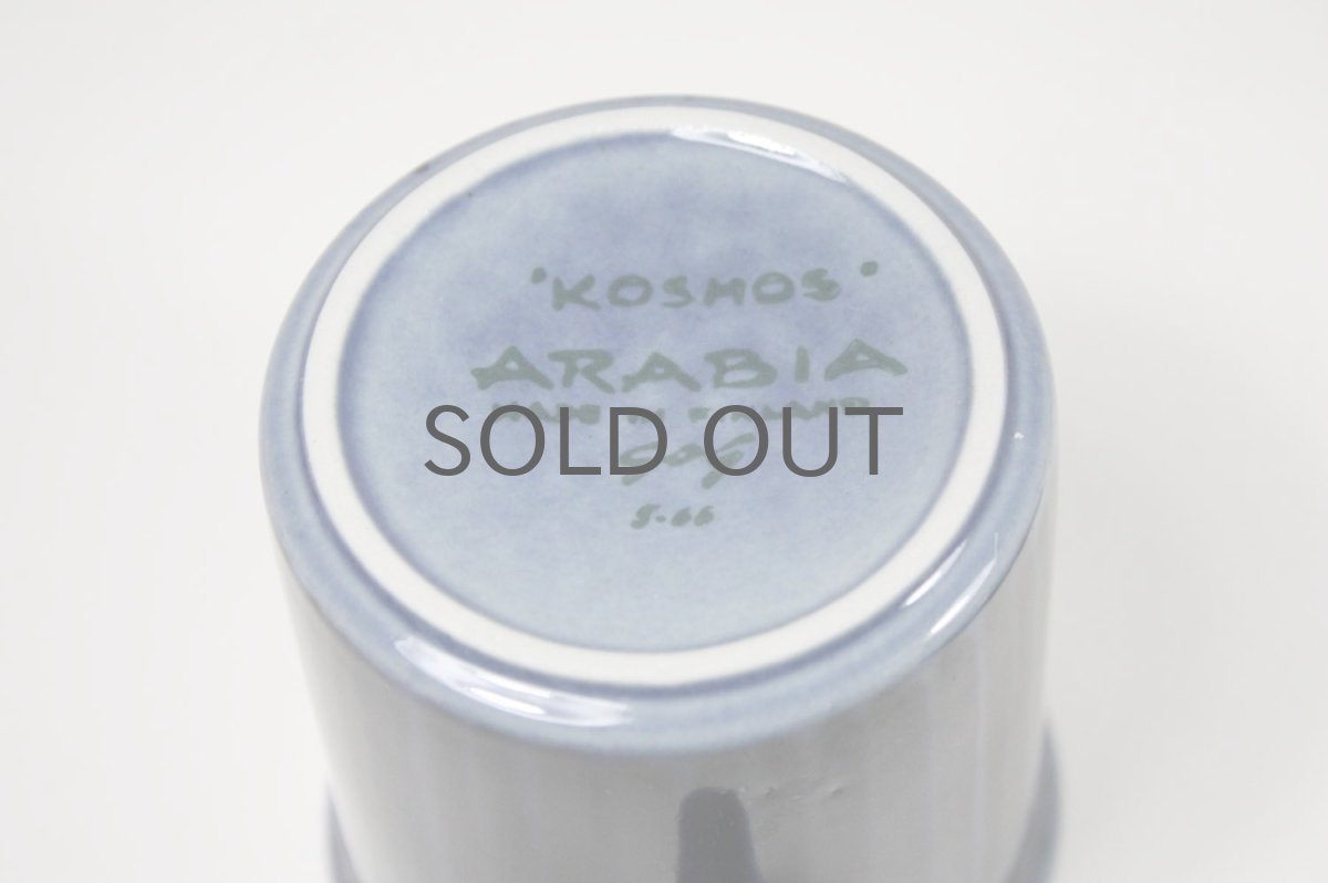 画像6: 北欧ビンテージ食器/ARABIA/アラビア/Gunvor Olin-Gronqvist/Kosmos/コスモス/モーニングカップ&ソーサー/貴重ブルー (6)