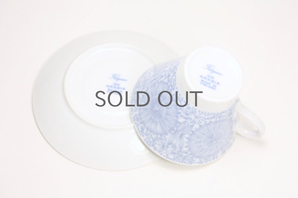 画像6: 北欧ビンテージ食器/ARABIA /アラビア/Filigran/フィリグラン/Raija Uosikkinen/コーヒーカップ＆ソーサー/ブルー (6)