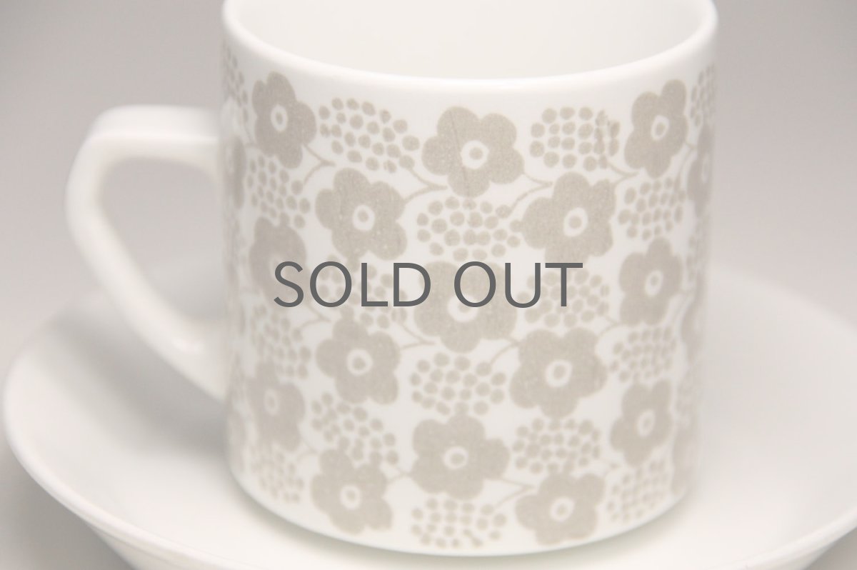 画像3: 北欧ビンテージ食器/ARABIA/アラビア/Rypale/リュパレ/コーヒーカップ&ソーサー/グレー/ No.1 (3)