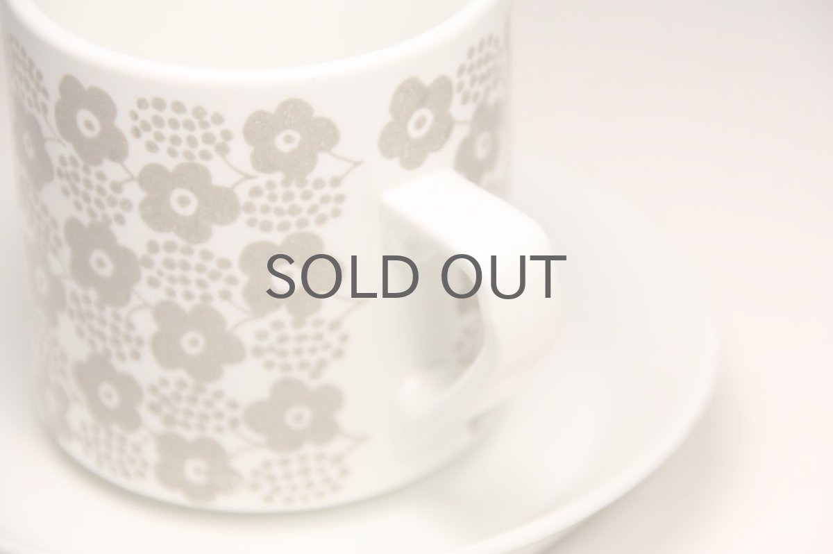 画像2: 北欧ビンテージ食器/ARABIA/アラビア/Rypale/リュパレ/コーヒーカップ＆ソーサー/グレー/ No.2 (2)