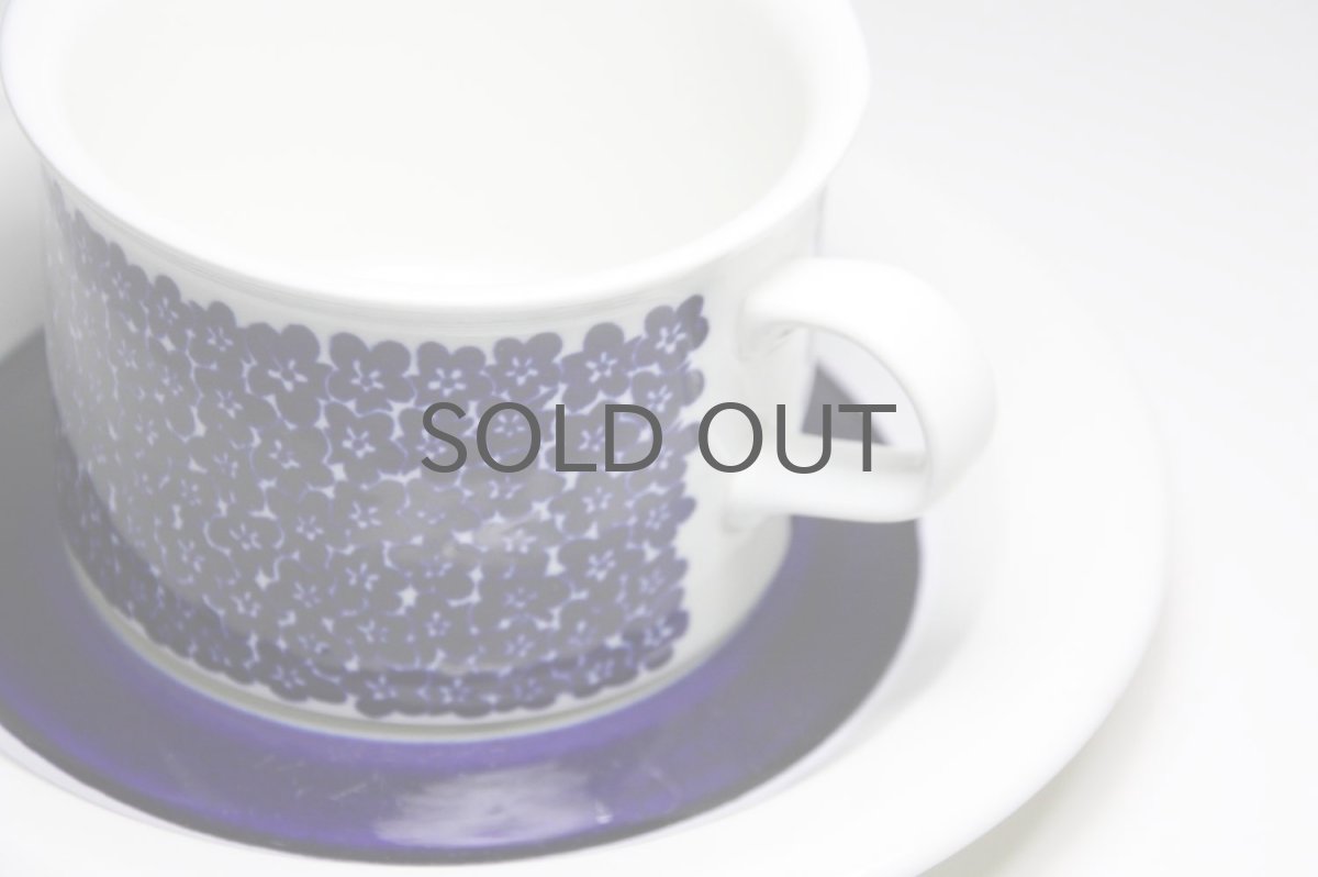 画像2: ARABIA/アラビア Faenza/ファエンツァ/貴重レアブルー/ティーカップ&ソーサー (2)