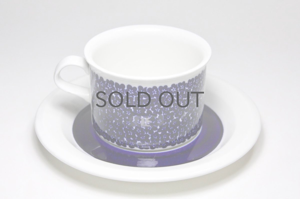 画像3: ARABIA/アラビア Faenza/ファエンツァ/貴重レアブルー/ティーカップ&ソーサー (3)