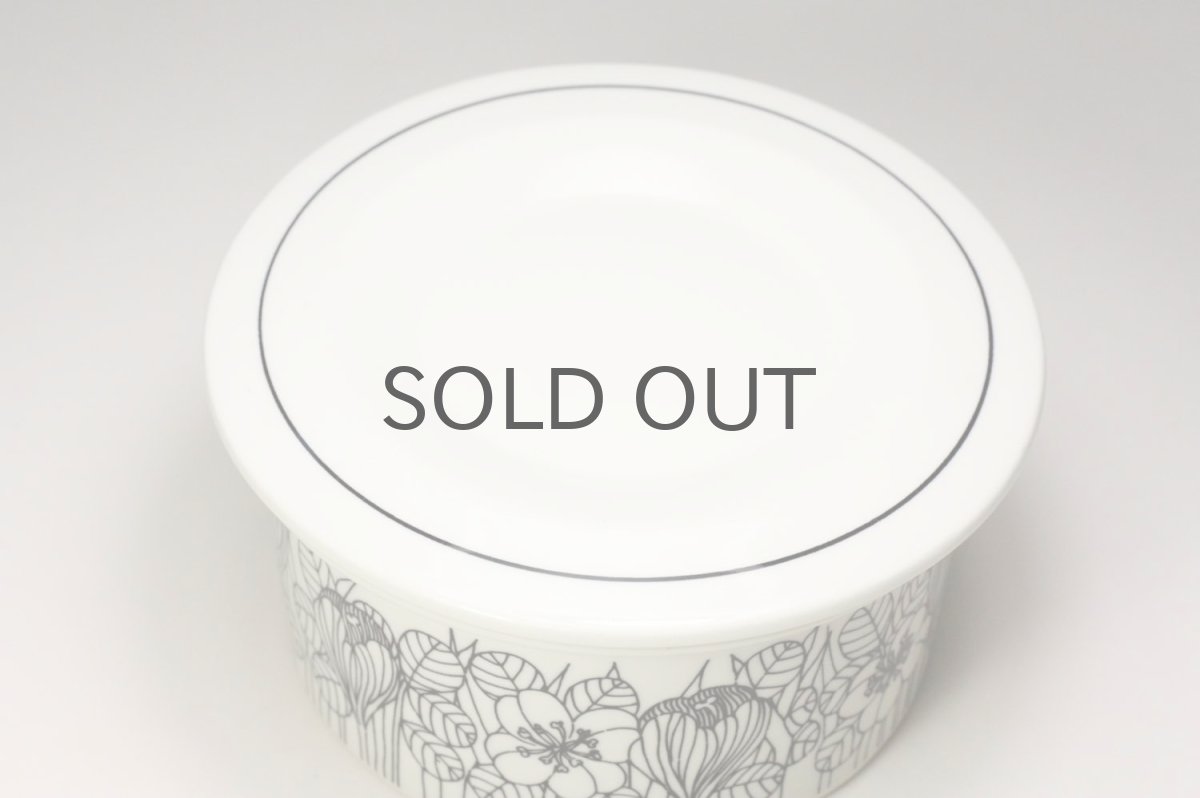 画像2: ARABIA/アラビア/Krokus/クロッカス/シュガーポット蓋付き/B&W  (2)