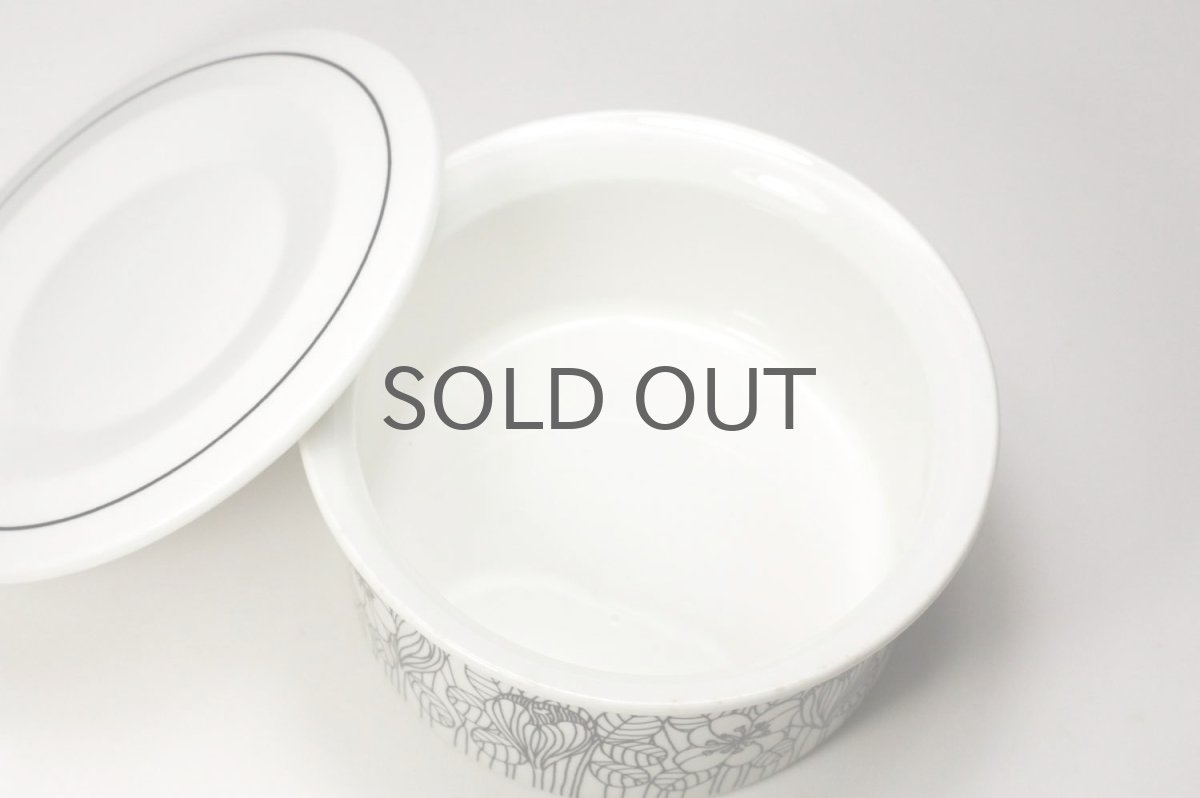 画像3: ARABIA/アラビア/Krokus/クロッカス/シュガーポット蓋付き/B&W  (3)