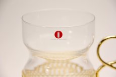 画像2: iittala/イッタラ/TSAIKKA/ゴールドホルダー&クリアグラス/オリジナルボックス付き/2個セット/未使用品 (2)