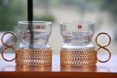 画像5: iittala/イッタラ/TSAIKKA/ゴールドホルダー&クリアグラス/オリジナルボックス付き/2個セット/未使用品 (5)