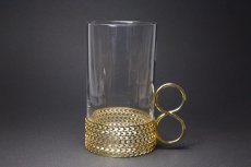 画像1: iittala/イッタラ/TSAIKKA/ゴールドホルダー&クリアロンググラス/24Karaatti/No.2 (1)
