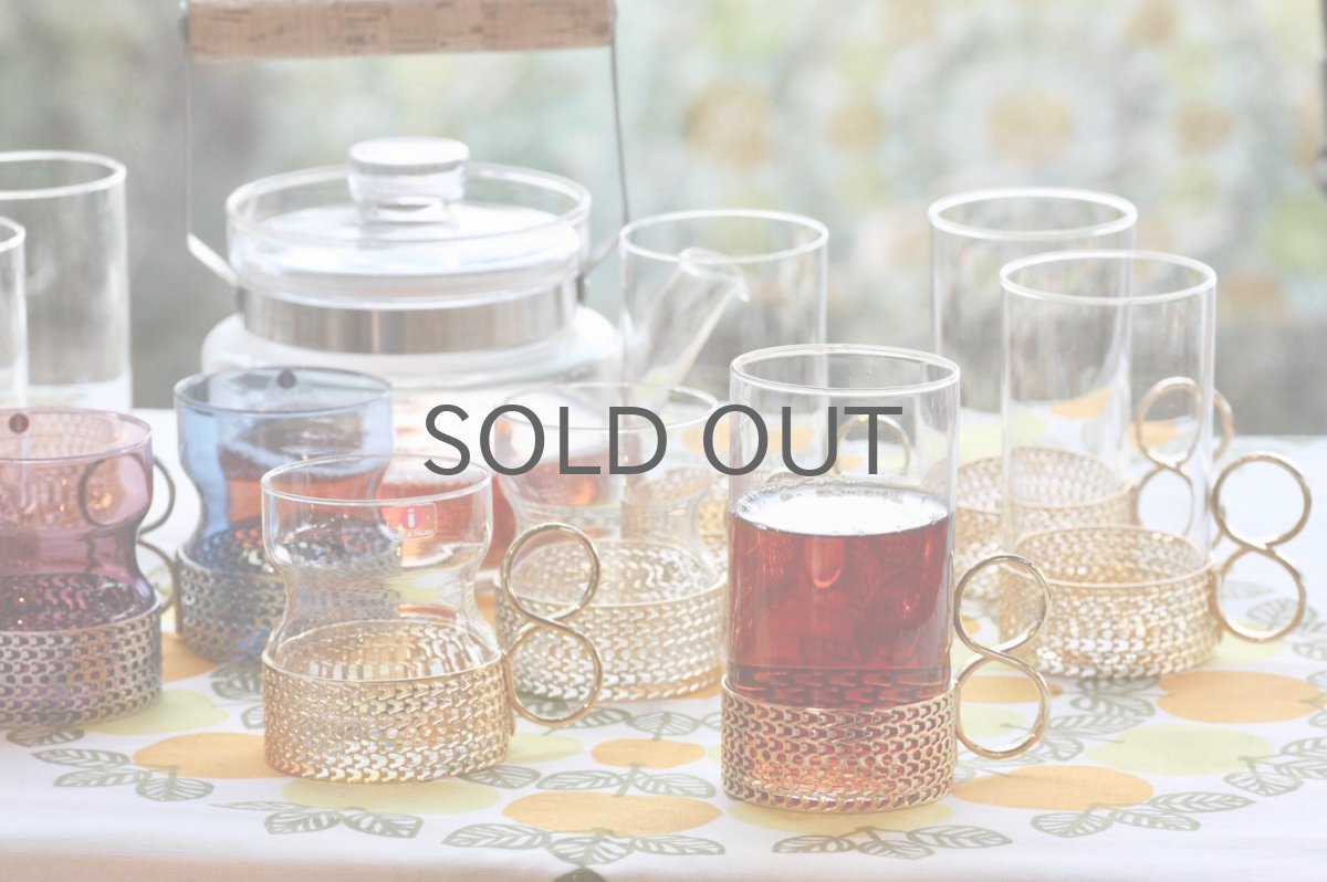 画像7: iittala/イッタラ/TSAIKKA/ゴールドホルダー&クリアロンググラス/24Karaatti/No.2 (7)