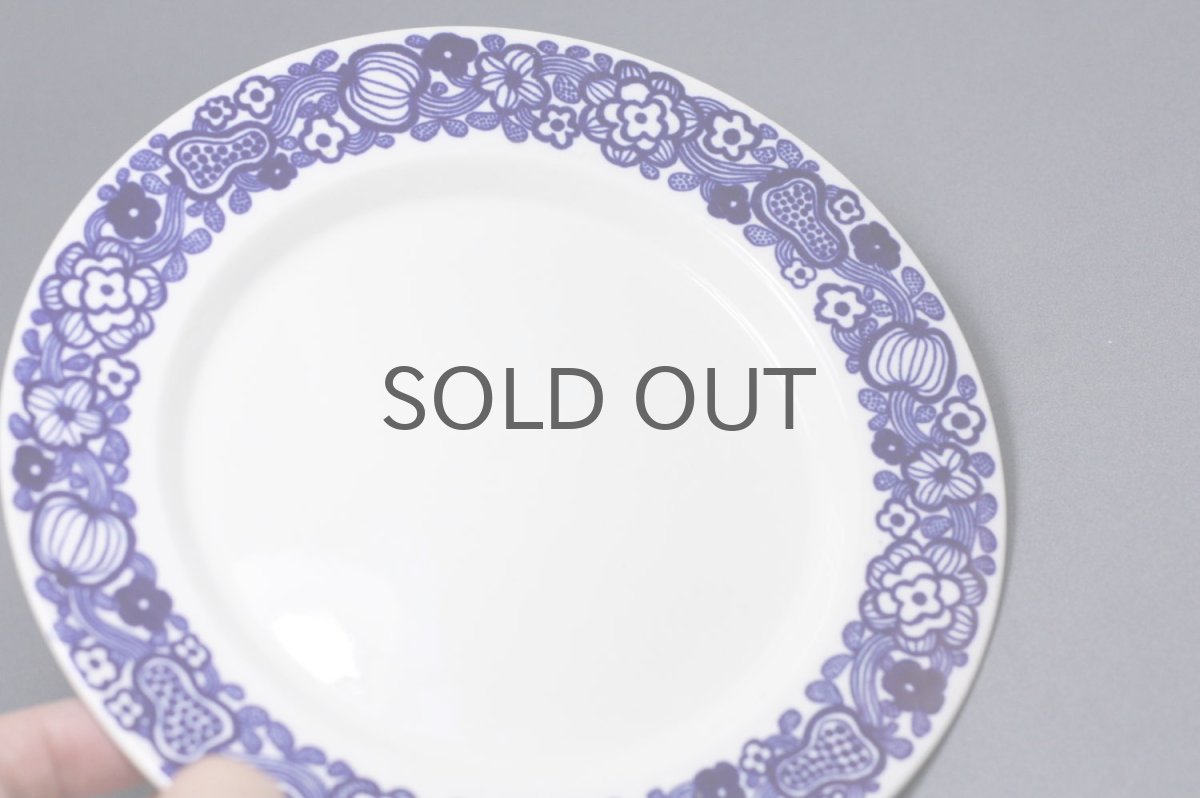 画像4: ARABIA/アラビア/果物&花/17cm/ブルー/プレート (4)