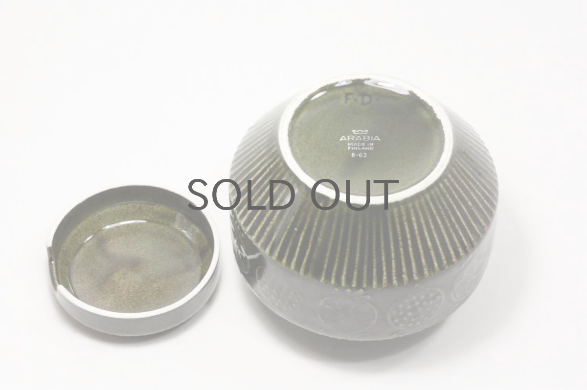 画像4: ARABIA/アラビア /フルーツ柄/ジャムポット/オリーブ (4)