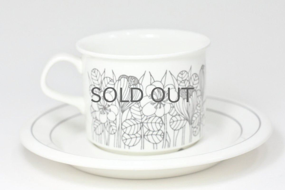 画像2: ARABIA/アラビア/Krokus/クロッカス/コーヒーカップ＆ソーサー/ホワイト＆ブラック/モノトーン (2)