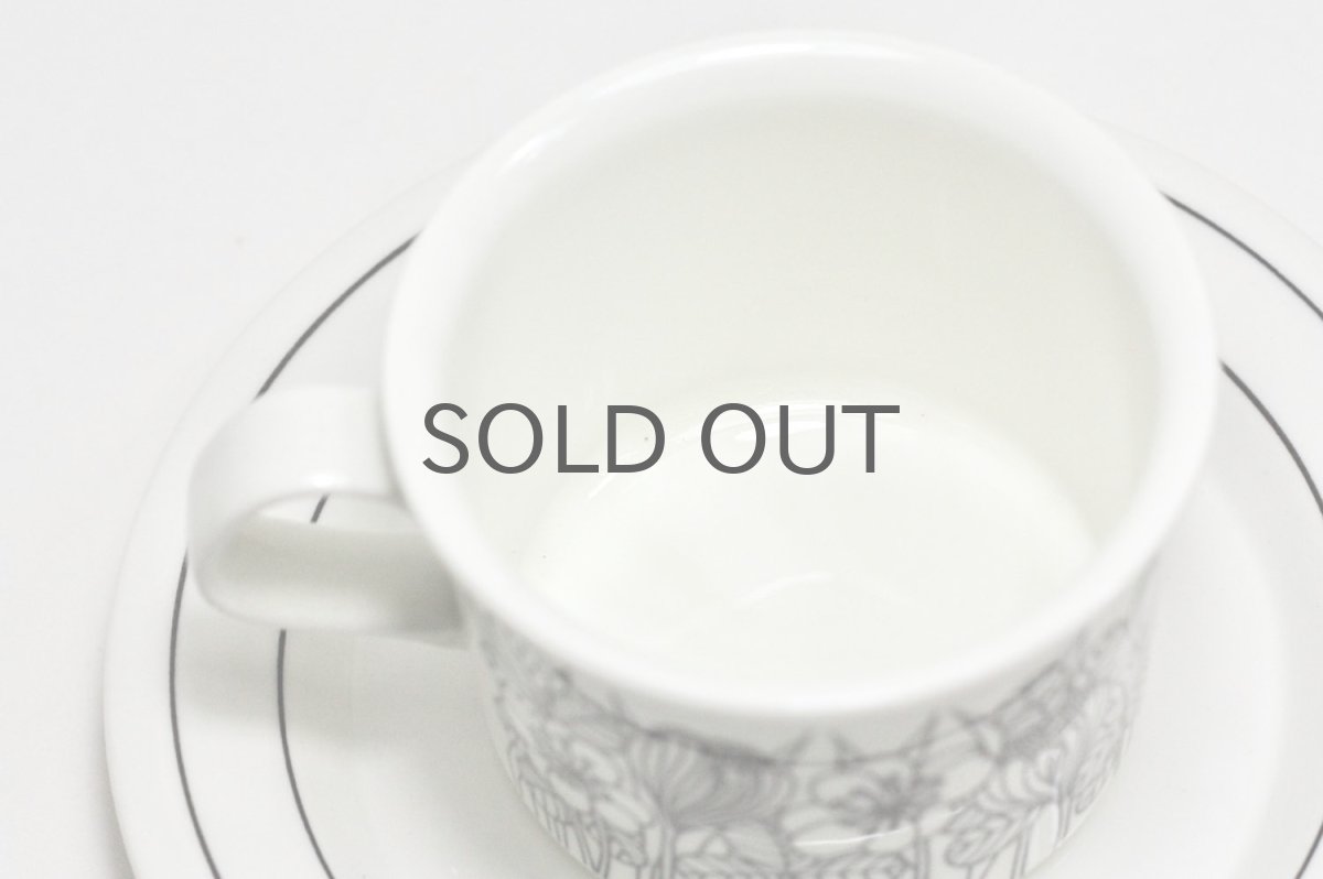 画像3: ARABIA/アラビア/Krokus/クロッカス/コーヒーカップ＆ソーサー/ホワイト＆ブラック/モノトーン (3)