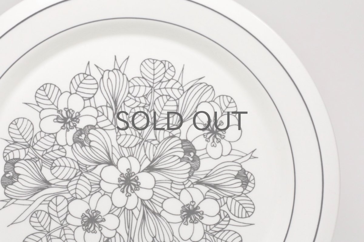 画像2: 北欧ビンテージ食器/ARABIA/アラビア/Krokus/クロッカス/ブラック＆ホワイト/プレート20cm/No.1 (2)