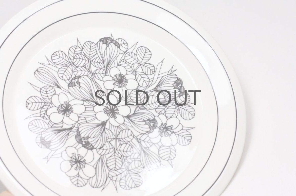 画像3: 北欧ビンテージ食器/ARABIA/アラビア/Krokus/クロッカス/ブラック＆ホワイト/プレート20cm/No.1 (3)