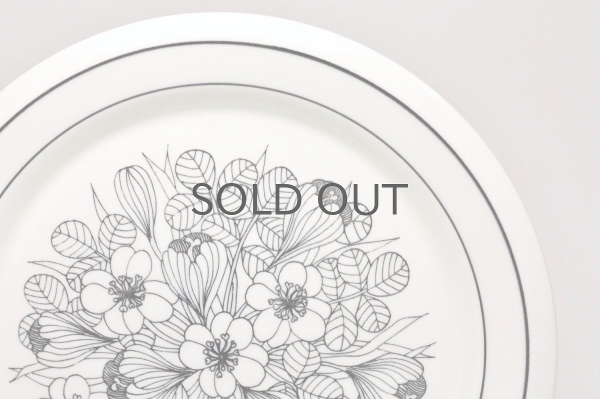 画像2: 北欧ビンテージ食器/ARABIA/アラビア/Krokus/クロッカス/ブラック＆ホワイト/プレート20cm/No.2 (2)