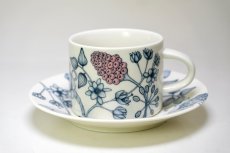 画像1: ARABIA/アラビア/Runo/ルノ/SPRING DROP/スプリングドロップ/ティーカップ&ソーサー/美品 (1)