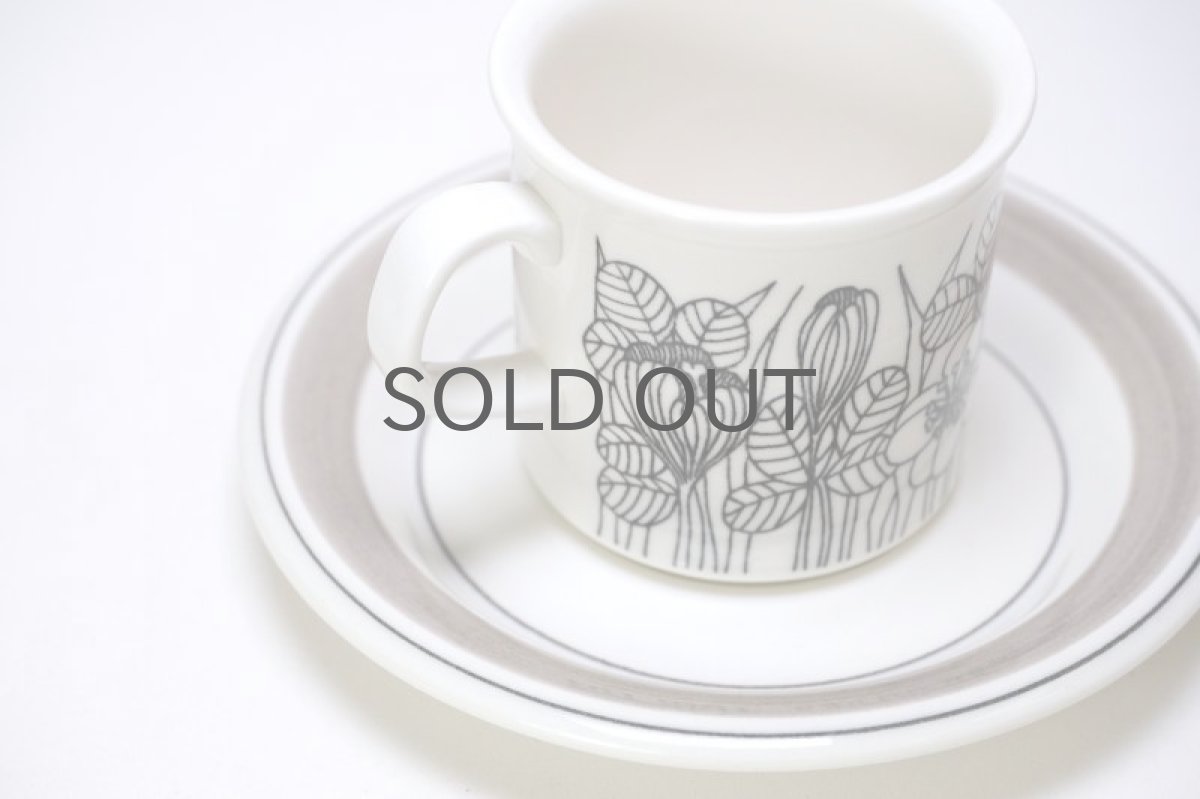 画像2: 北欧ビンテージ食器/ARABIA/アラビア/Krokus/クロッカス/グレーリム/デミタスカップ&ソーサー (2)