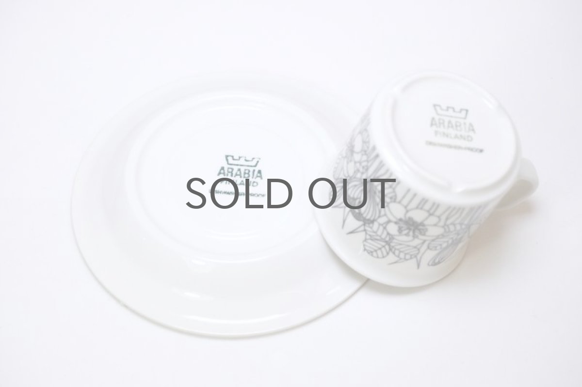 画像7: 北欧ビンテージ食器/ARABIA/アラビア/Krokus/クロッカス/グレーリム/デミタスカップ&ソーサー (7)