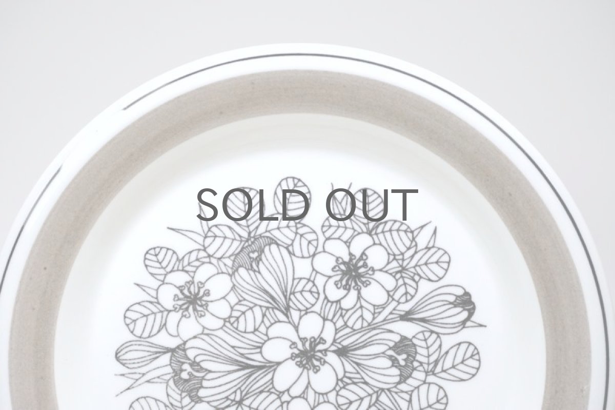 画像2: 北欧ビンテージ食器/ARABIA/アラビア/Krokus/クロッカス/グレーリム/17cmプレート/No.2 (2)