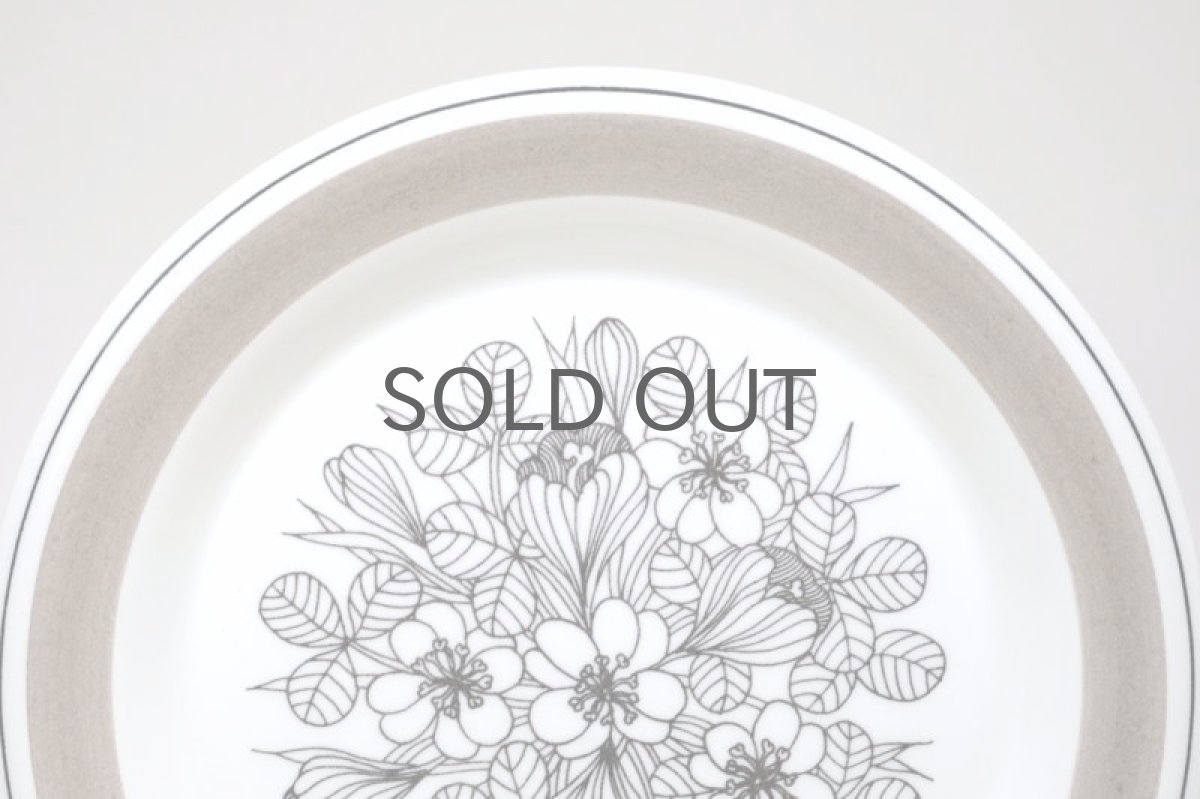 画像2: 北欧ビンテージ食器/ARABIA/アラビア/Krokus/クロッカス/グレーリム/17cmプレート/No.4 (2)