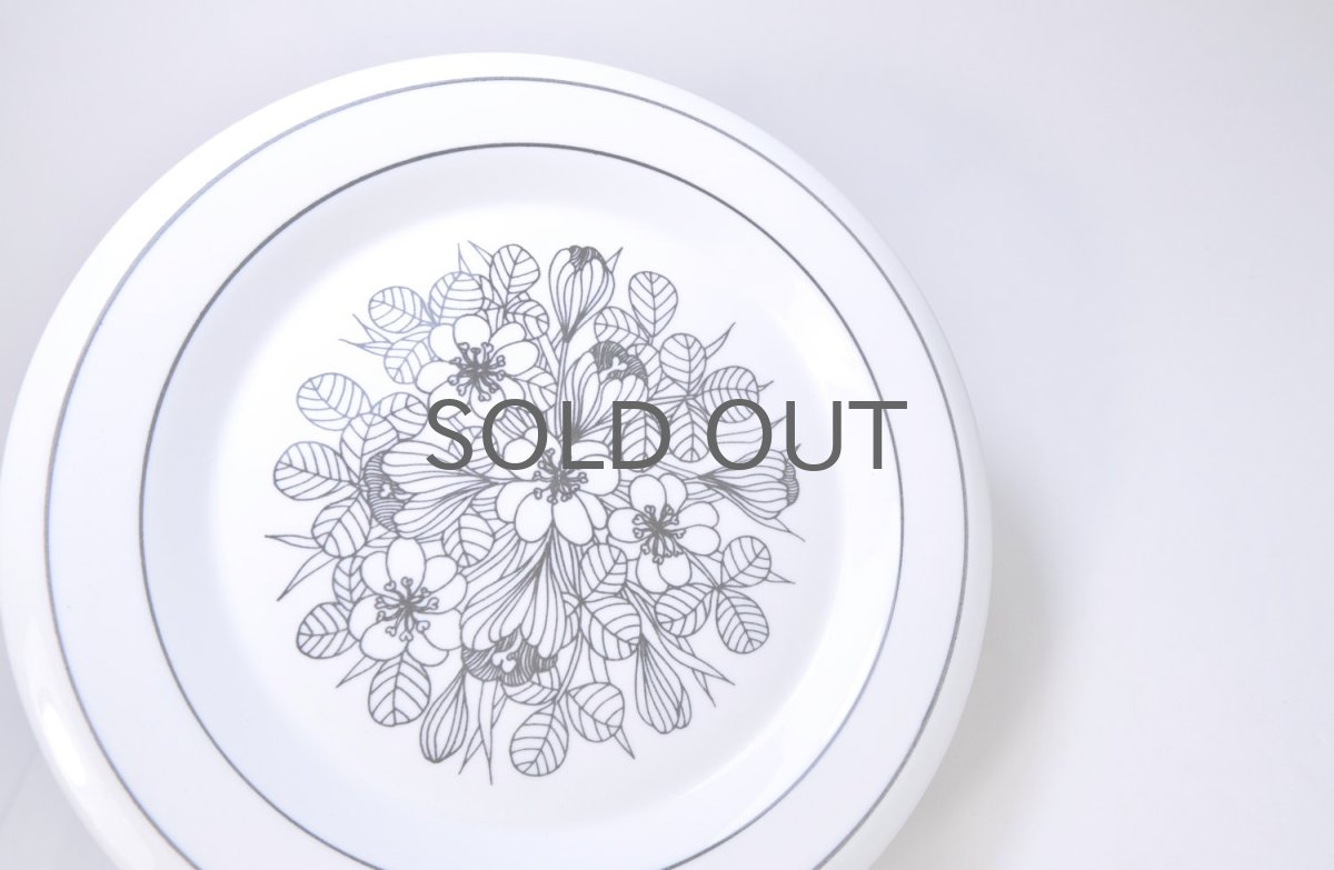 画像3: 北欧ビンテージ食器/ARABIA/アラビア/Krokus/クロッカス/ブラック&ホワイト/17cmプレート/No.2 (3)