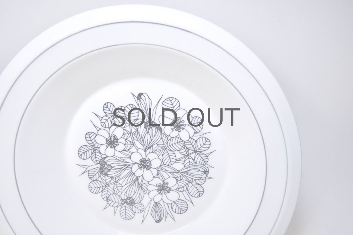 画像2: 北欧ビンテージ食器/ARABIA/アラビア/Krokus/クロッカス/ブラック&ホワイト/スーププレート/No.1 (2)