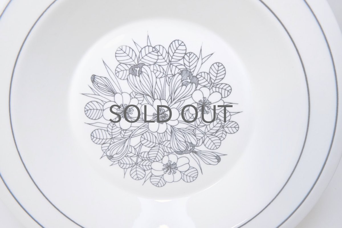 画像2: 北欧ビンテージ食器/ARABIA/アラビア/Krokus/クロッカス/ブラック＆ホワイト/スーププレート/No.2 (2)