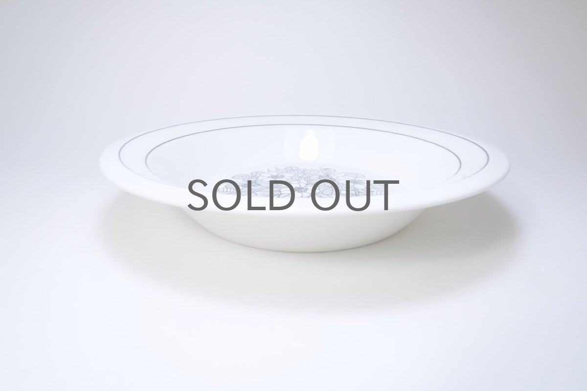 画像4: 北欧ビンテージ食器/ARABIA/アラビア/Krokus/クロッカス/ブラック＆ホワイト/スーププレート/No.2 (4)