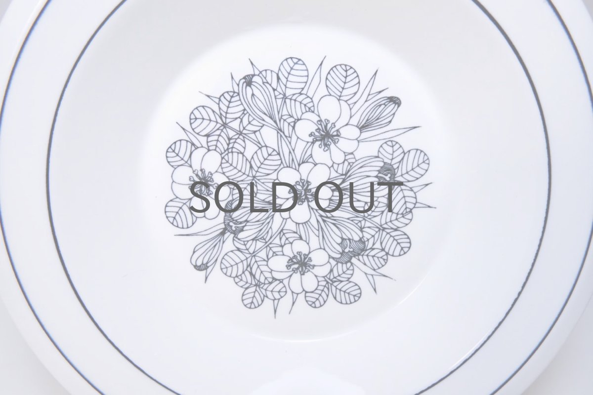 画像2: 北欧ビンテージ食器/ARABIA/アラビア/Krokus/クロッカス/ブラック＆ホワイト/スーププレート/No.3 (2)