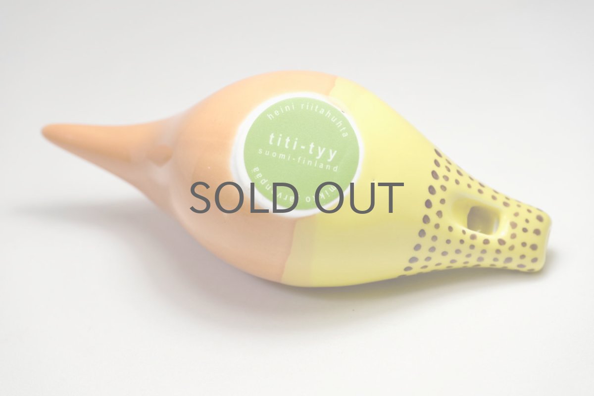 画像5: ARABIA/アラビア/Heini Riitahuhta /ヘイニ・リータフフタ/Titi-tyy/ホイッスル/オレンジ&イエロー/マグネット付き (5)