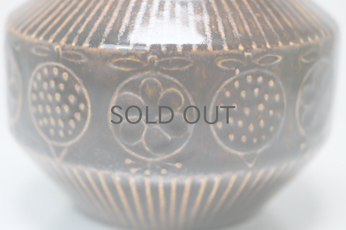 画像2: ARABIA/アラビア /フルーツ柄/ジャムポット/ブラウン/No.2 (2)