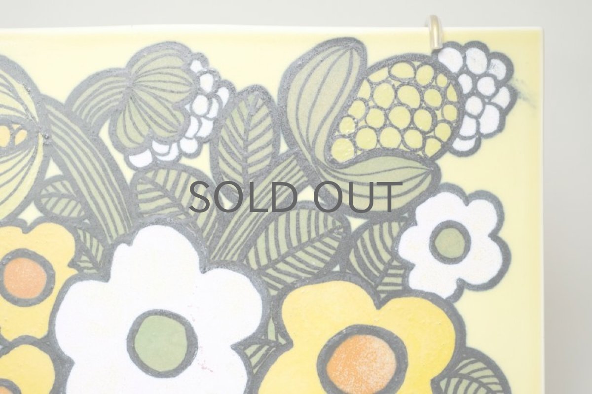 画像2: ARABIA/アラビア/ライヤ・ウオシッキネン/レア陶板/花 (2)