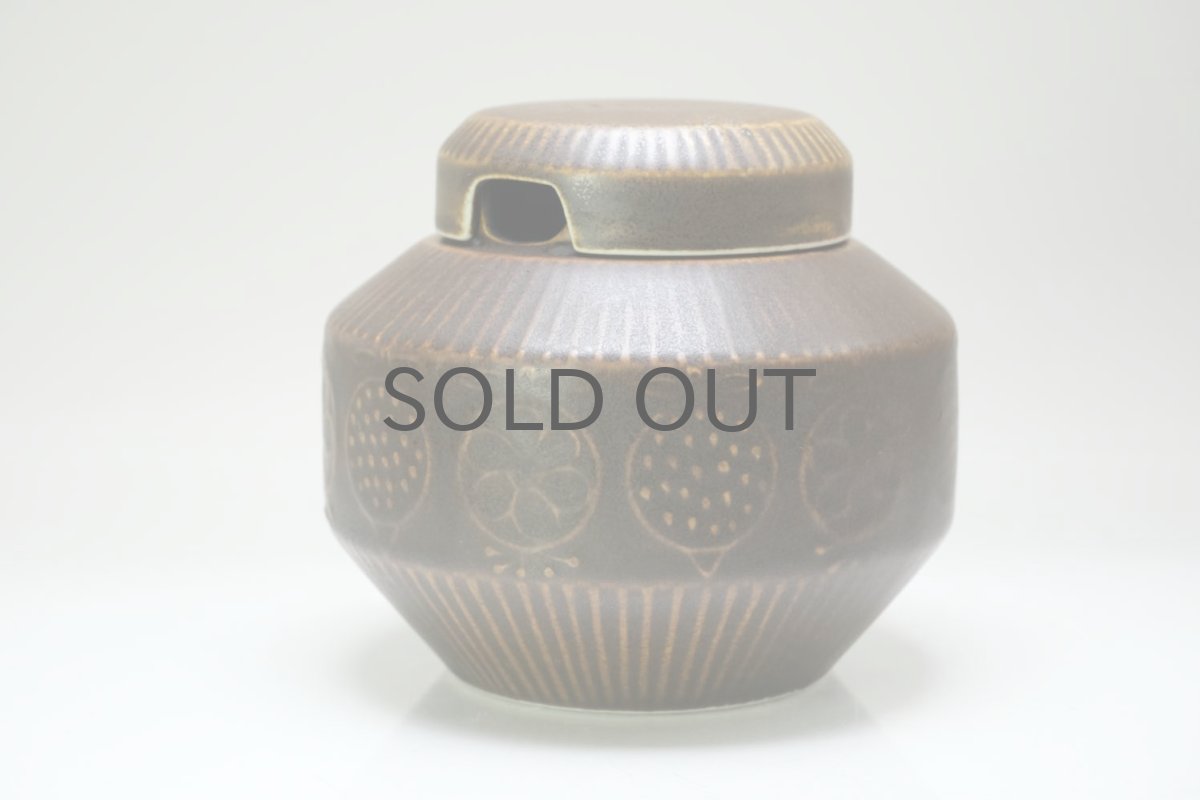 画像2: ARABIA/アラビア /フルーツ柄/ジャムポット/ブラウン/No.1 (2)