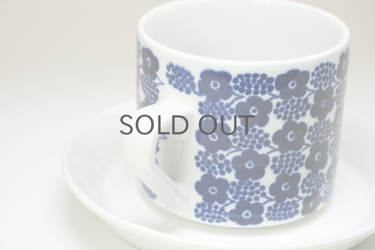 画像2: 北欧食器/ARABIA/アラビア/Rypale/ブルーティーカップ&ソーサー /No.1 (2)