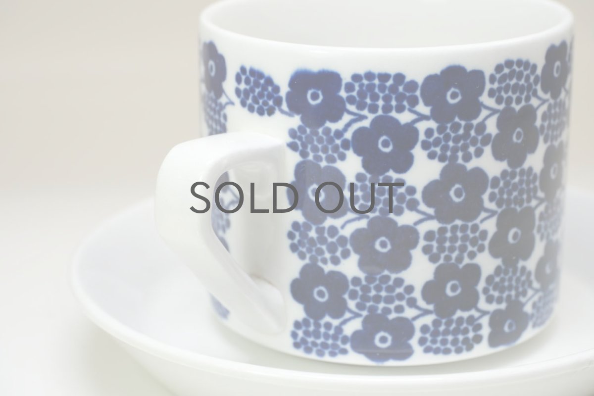 画像2: 北欧食器/ARABIA/アラビア/Rypale/ブルーティーカップ＆ソーサー /No.2 (2)