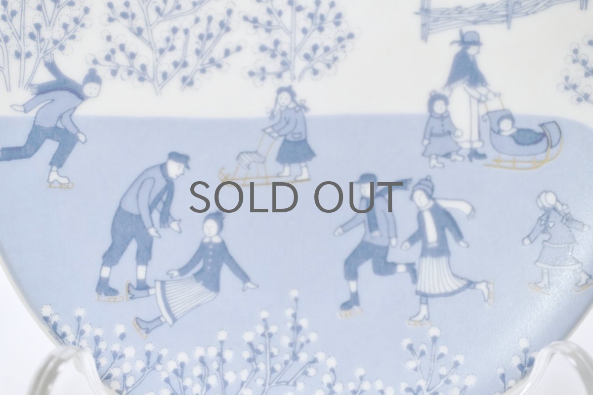 画像2: ARABIA/アラビア/ミニイヤープレート/ミニクリスマスプレート/Skaters/No.6 (2)