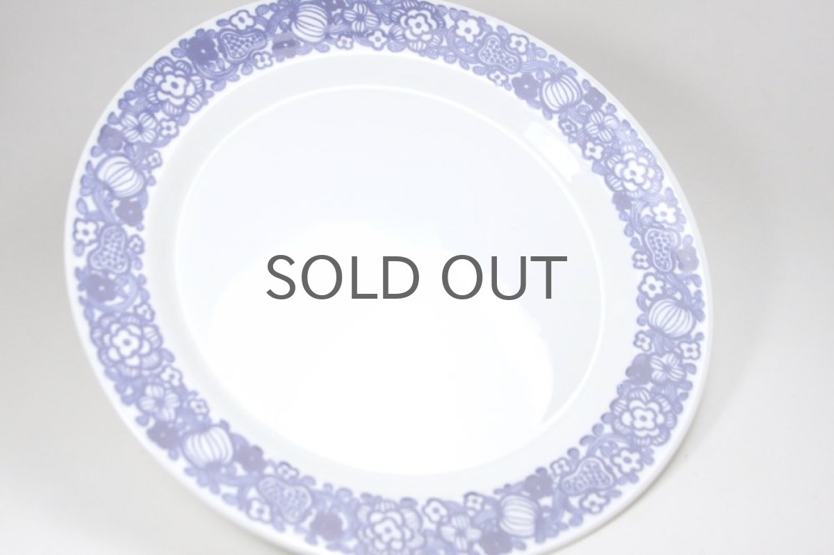 画像4: ARABIA/アラビア//ディナープレート23cm/果物&花/ブループレート/No.1 (4)