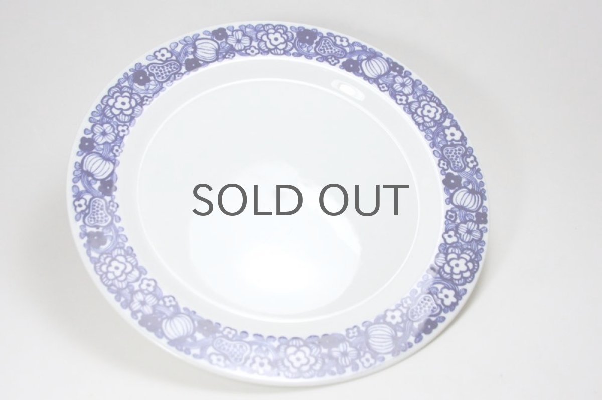 画像4: ARABIA/アラビア//ディナープレート23cm/果物&花/ブループレート/No.2 (4)