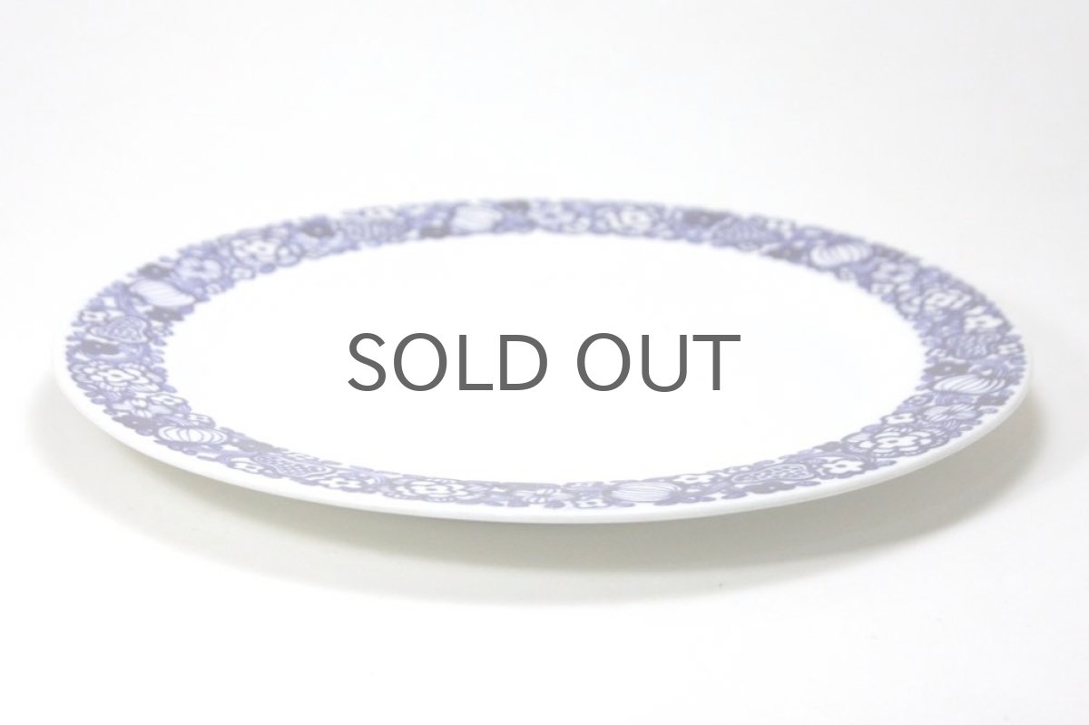 画像3: ARABIA/アラビア//ディナープレート23cm/果物&花/ブループレート/No.2 (3)