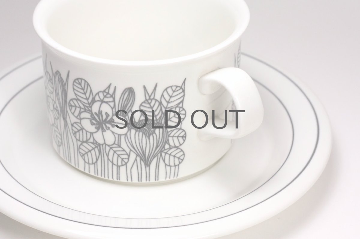 画像2: ARABIA/アラビア/Krokus/クロッカス/ティーカップ＆ソーサー/B&W/美品 (2)