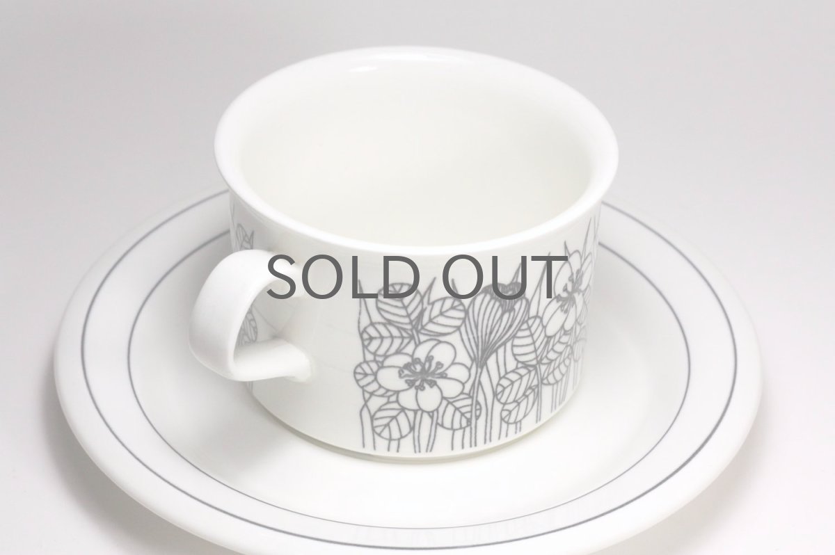 画像3: ARABIA/アラビア/Krokus/クロッカス/ティーカップ＆ソーサー/B&W/美品 (3)