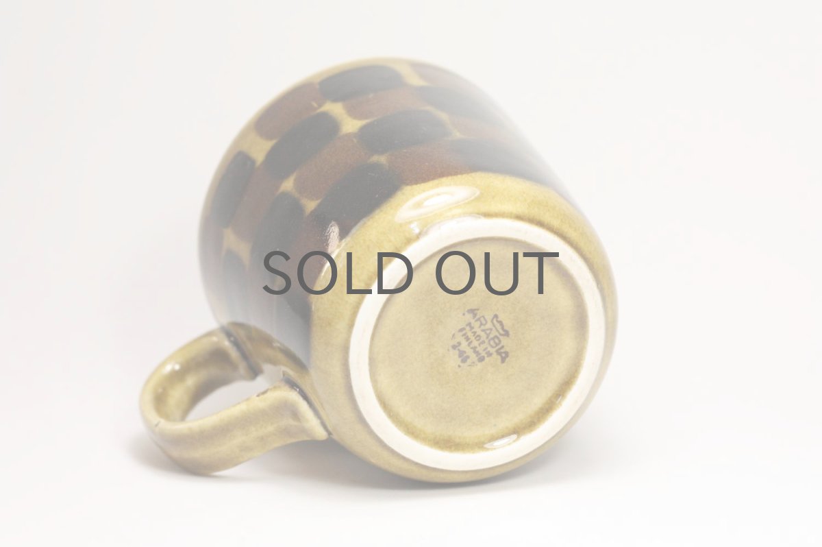 画像6: ARABIA/アラビア/市松柄マグ/ハンドペイント (6)