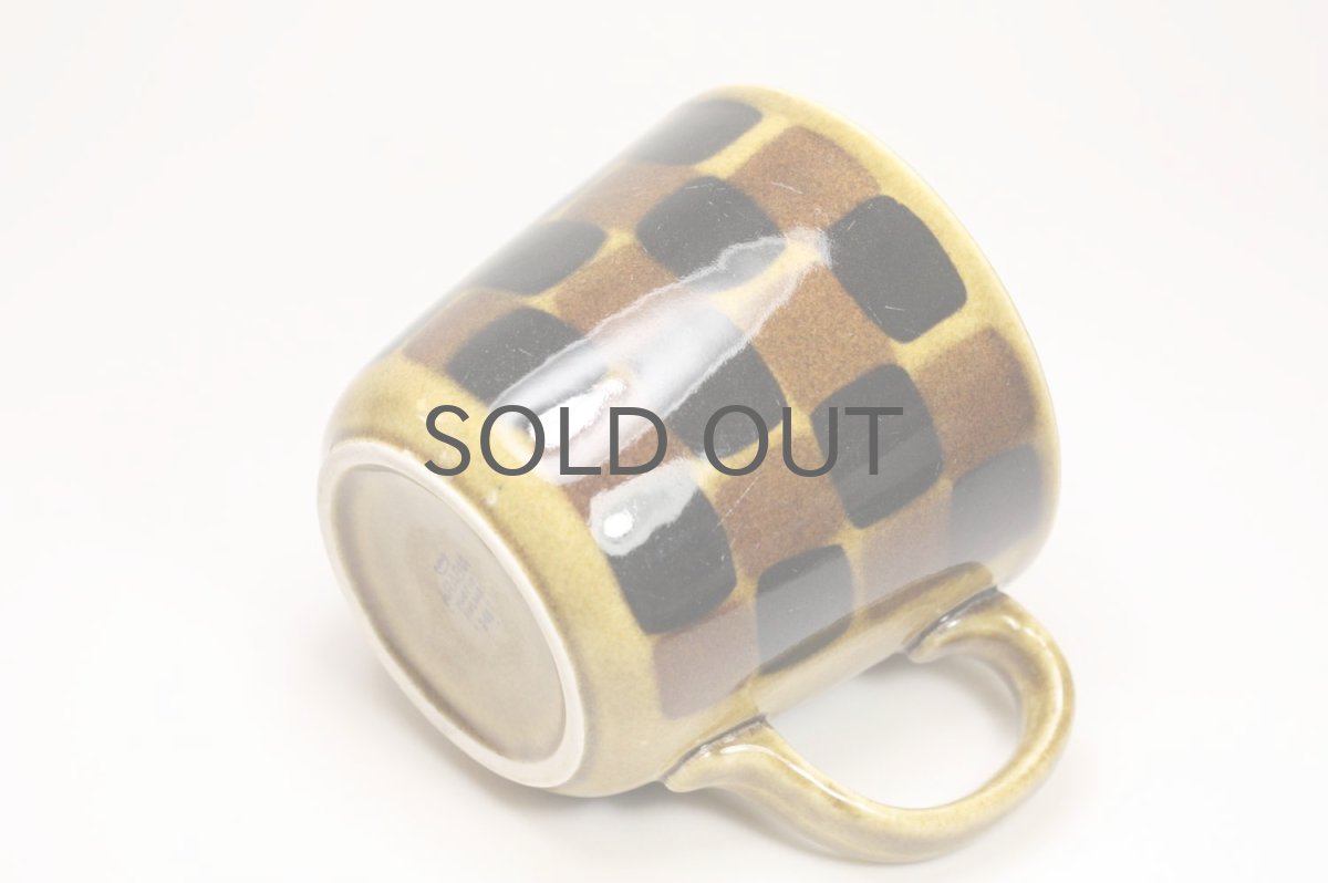 画像4: ARABIA/アラビア/市松柄マグ/ハンドペイント (4)