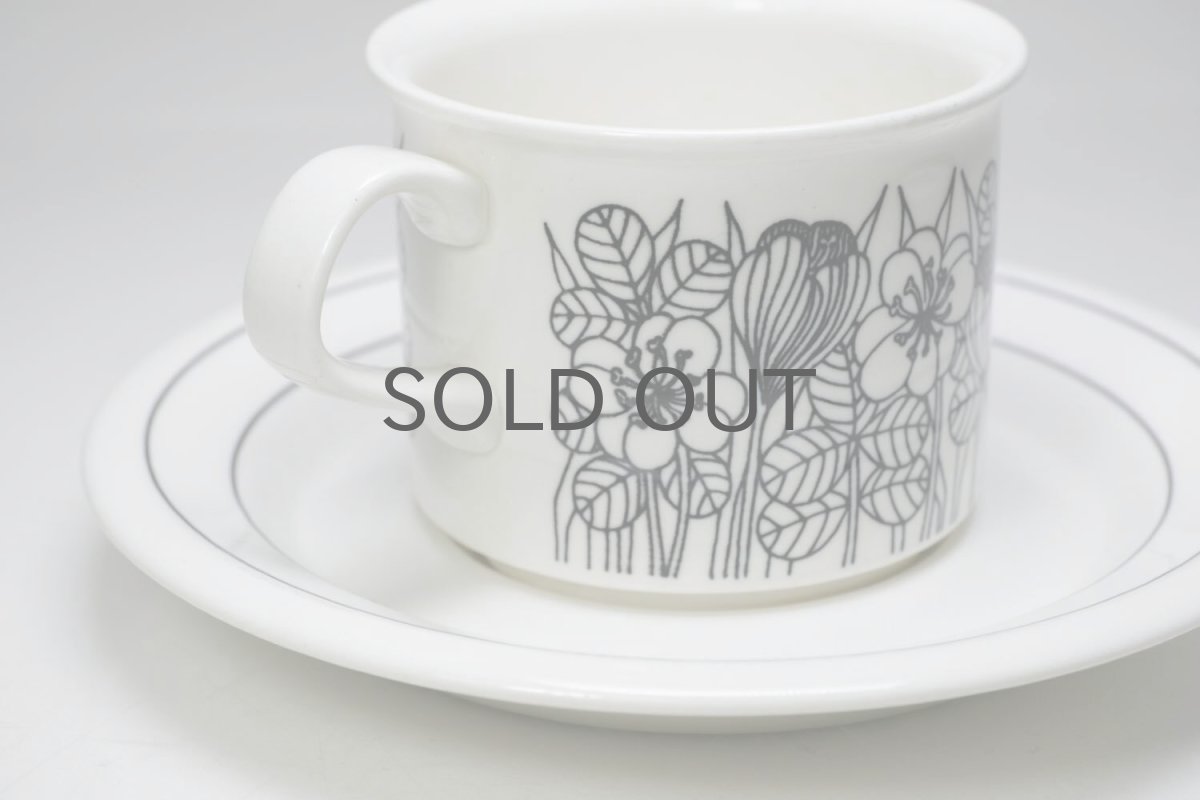 画像3: ARABIA/アラビア/Krokus/クロッカス/コーヒーカップ&ソーサー/ホワイト&ブラック/モノトーン/No.1 (3)