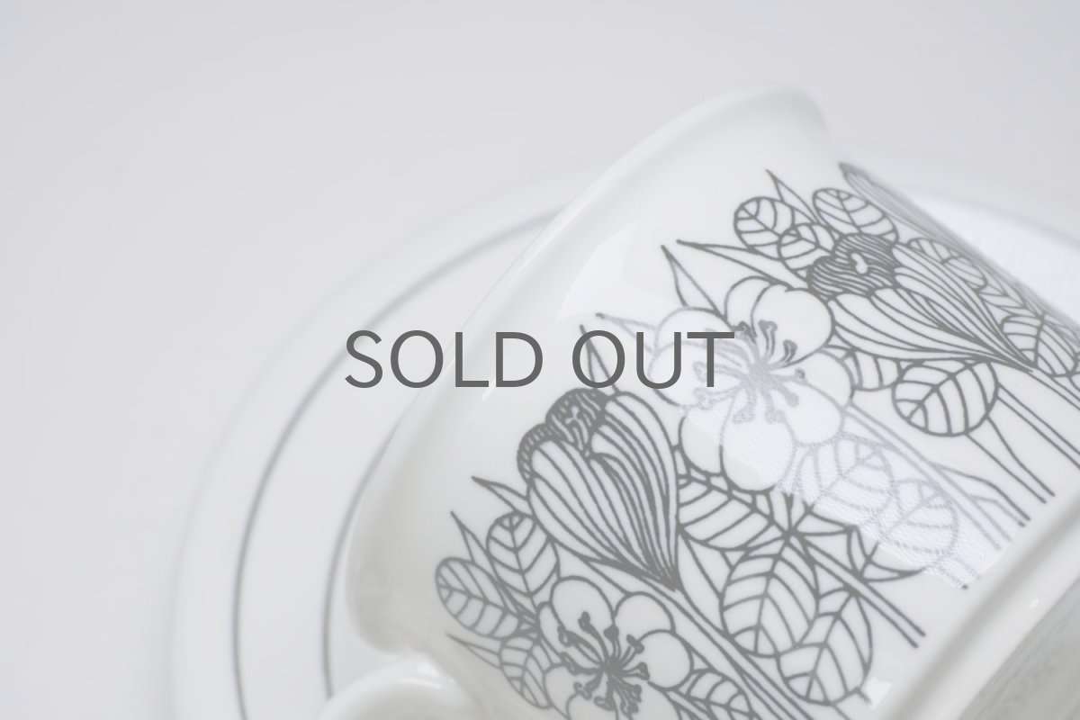 画像4: ARABIA/アラビア/Krokus/クロッカス/コーヒーカップ&ソーサー/ホワイト&ブラック/モノトーン/No.1 (4)